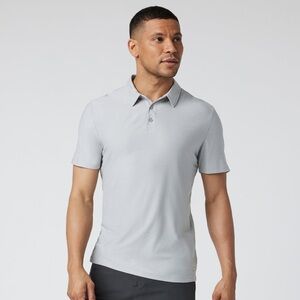 Vuori Light Grey Strato Tech Polo